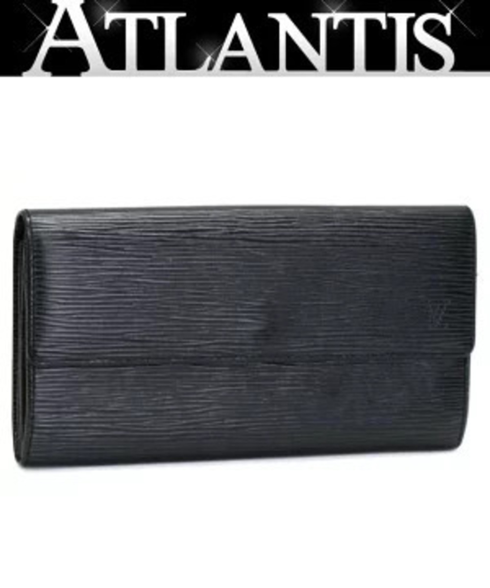 Louis Vuitton Pochette Portemonnaie Cartes Credit Zip Wallet Epi Leather Black